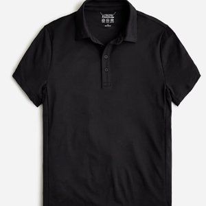 J. Crew Performance Polo Shirt with Coolmax R in Black Size M